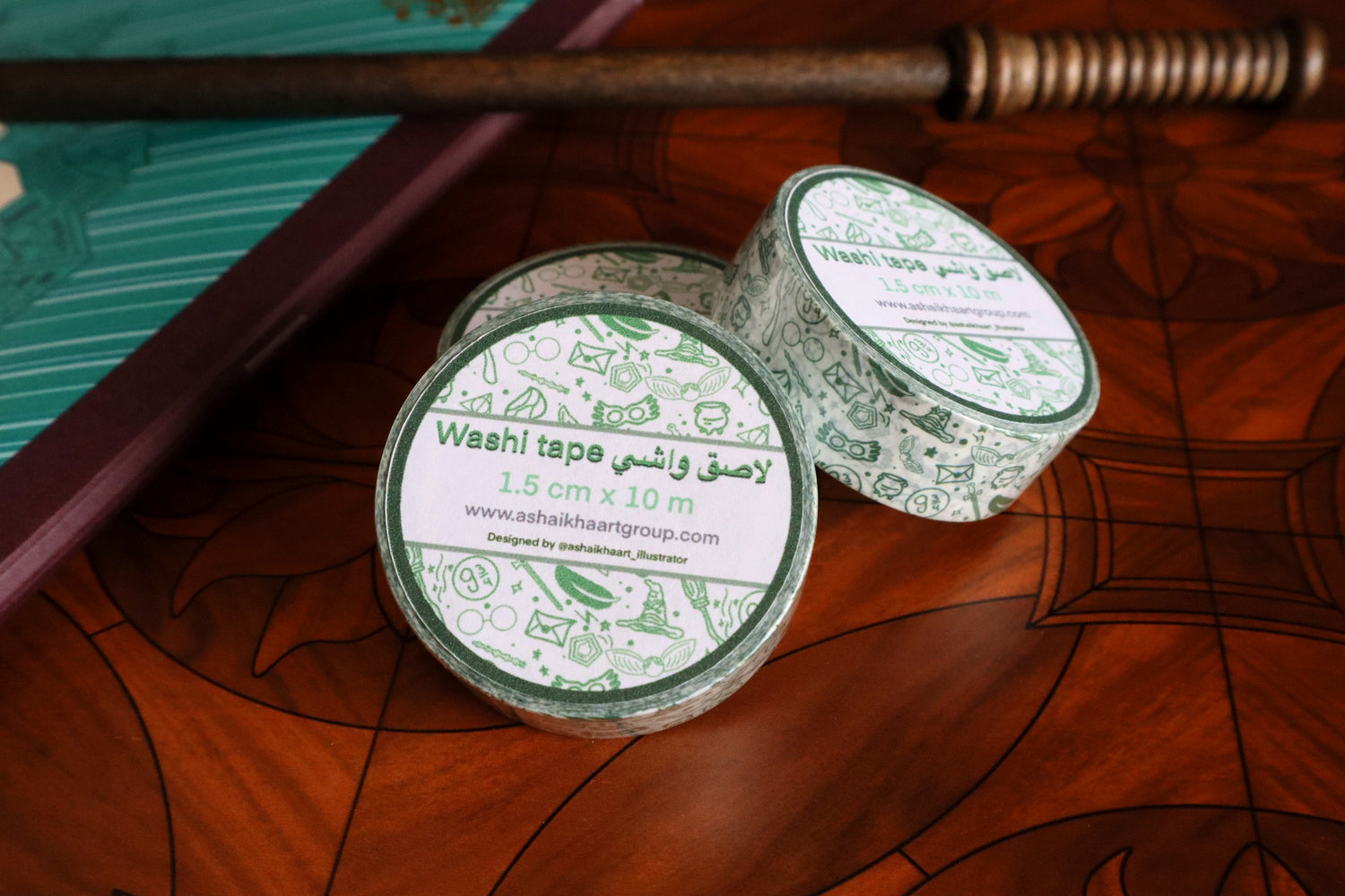 Hp washi tape green واشي هاري أخضر