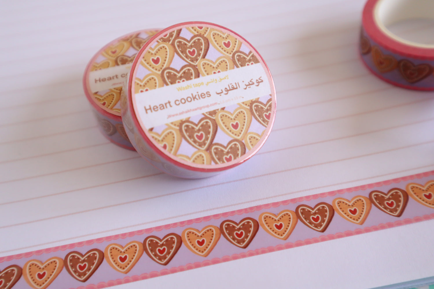 heart cookies washi tap